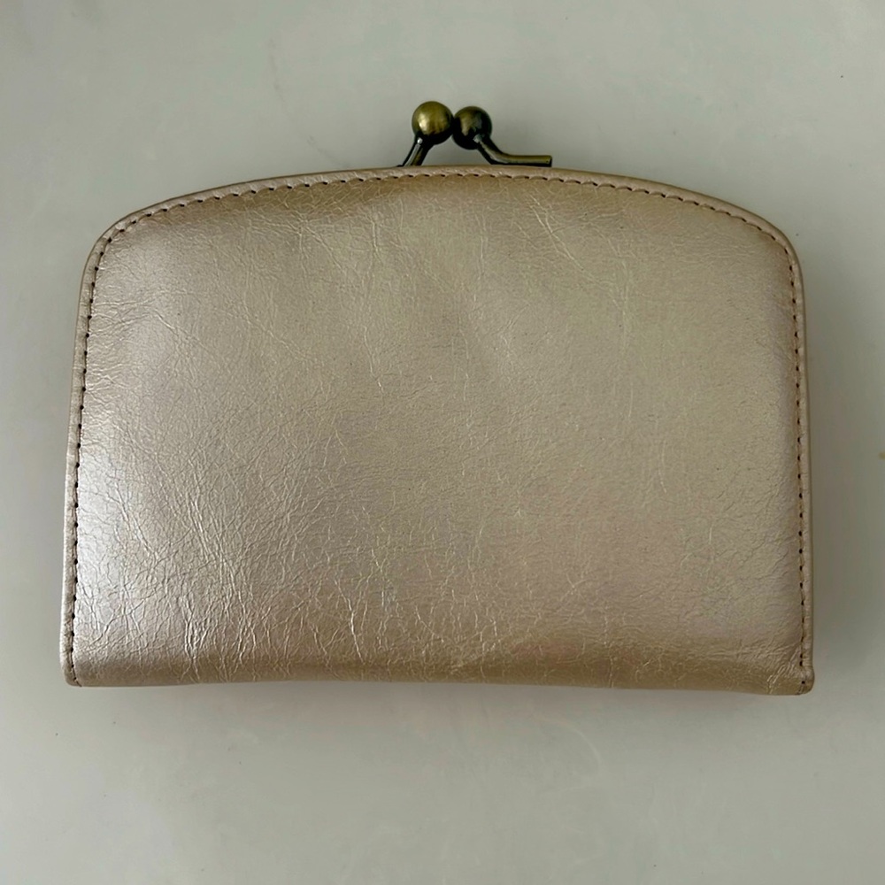 Gold Hobo leather Wallet